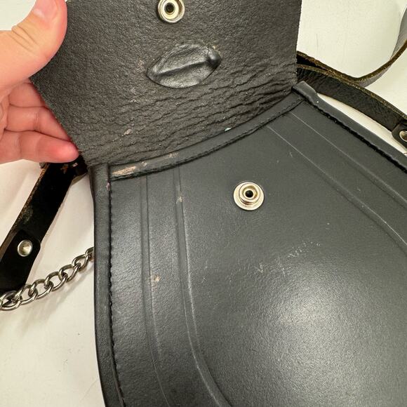 L & M Highlander black leather Sporran Belt Bag - Picture 16 of 16